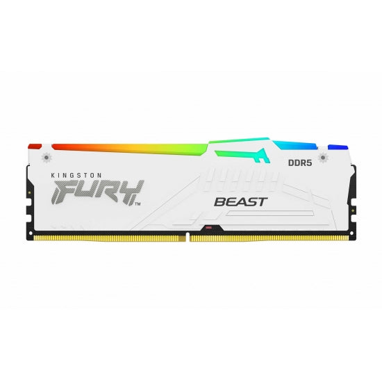 Kingston FURY Beast XMP RGB 32GB (2x16GB) DDR5 C40 5600MHz Dual Channel Kit - White