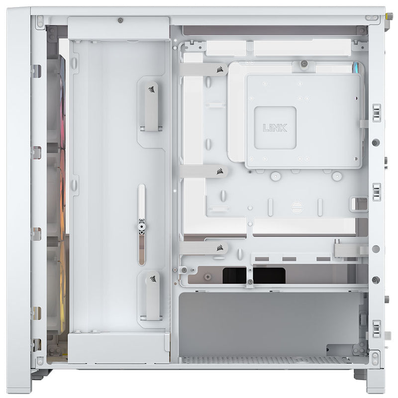 Corsair FRAME 4000D LCD RS ARGB Premium Mid-Tower PC Case - White