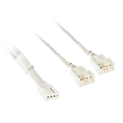 Kolink 1-2 PWM Braided White Splitter Cable - 35cm