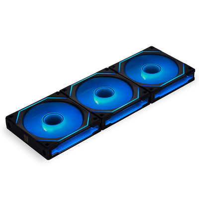 B Grade Lian Li UNI SL120 INF Addressable RGB Black 120mm Triple Fan Pack with Controller