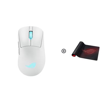 ASUS ROG Keris II Origin Lightweight Wireless Gaming Mouse - White (90MP04A0-BMUA10)