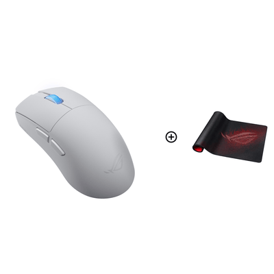 ASUS ROG Harpe II Ace Wireless Esports Gaming Mouse - Moonlight White (90MP0490-BMUA00)